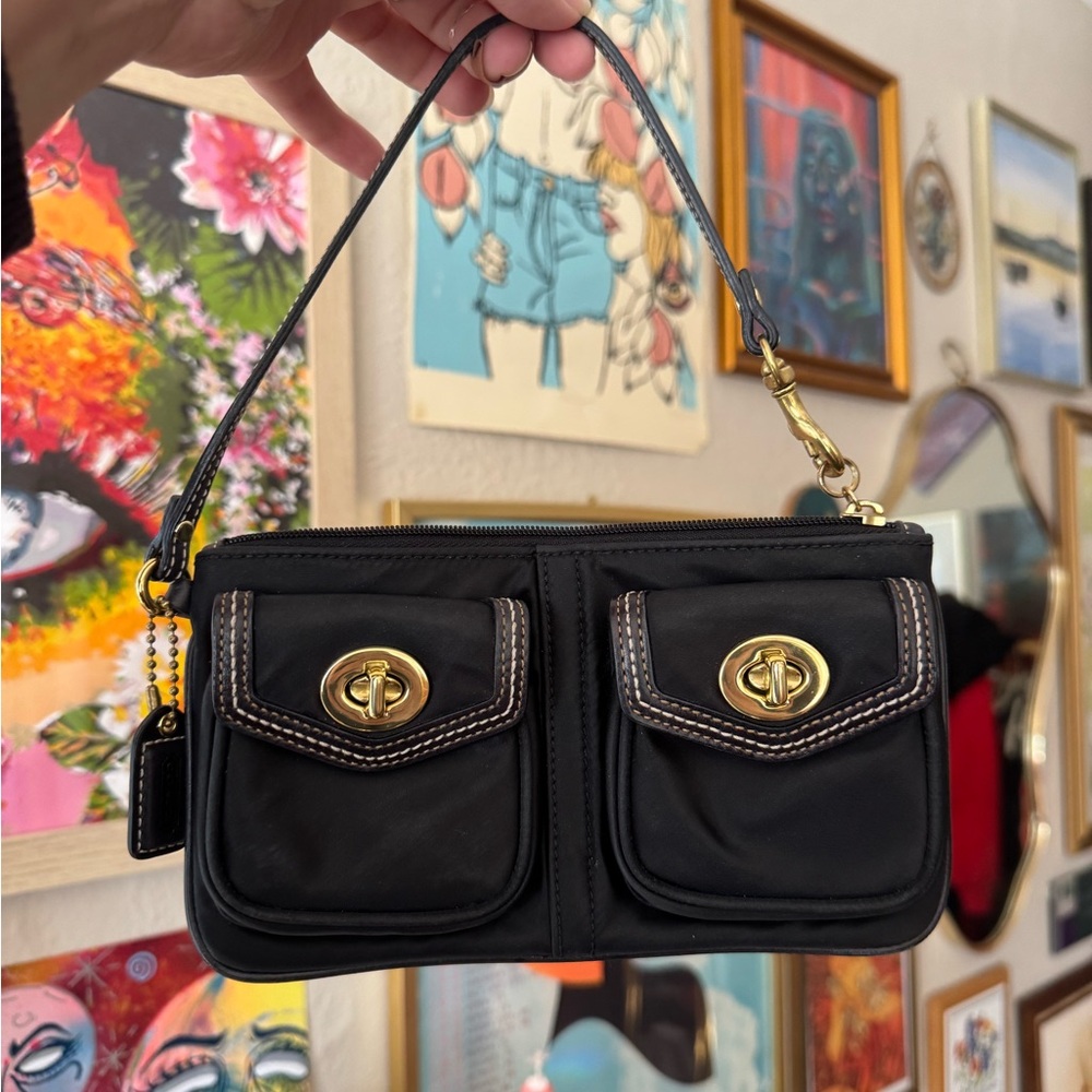 🖤 Y2K Vintage Coach Legacy Double Turnlock Pocket Wallet — PERFECT condition! 🖤